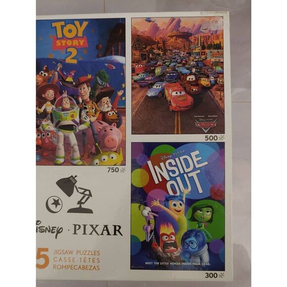 Ceaco Disney Pixar 5 Puzzles Toy Story 2 Cars Inside Out Monsters U Incredibles - Picture 3 of 5